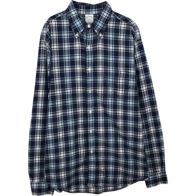 古着 ブルックスブラザーズ Brooks Brothers 1818 長袖 ボタンダウンチェックシャツ メンズL相当/eaa643331