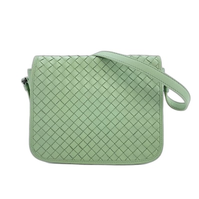ボッテガヴェネタ BOTTEGAVENETA イントレチャート ショルダーバッグ レザー【中古】