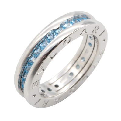 ブルガリ BVLGARI B-zero1 ビーゼロワン リング ブルートパーズ 1バンド リング・指輪 ジュエリー K18WG(ホワイトゴールド) ブルートパーズ レディース シルバー系 / ブルー系 【中古】
