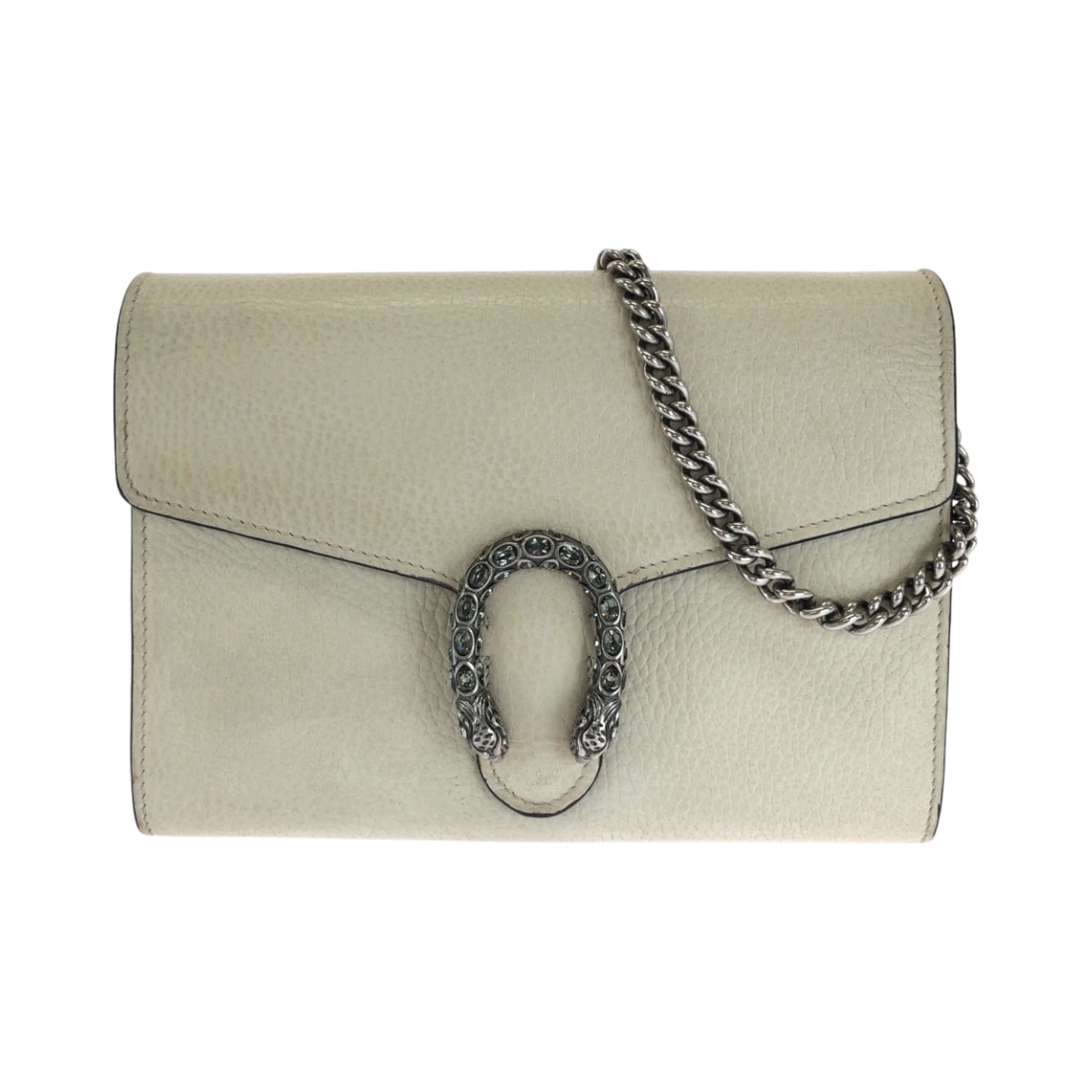GUCCI グッチ ディオニュソス ホワイト シルバー金具 レザー チェーンショルダーバッグ 501954 【中古】