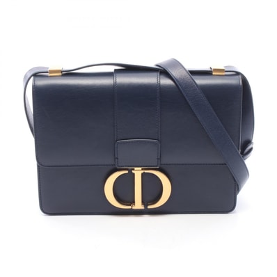 ディオール Dior 30 MONTAIGNE モンテーニュ ショルダーバッグ バッグ レザー レディース ネイビー系 【中古】