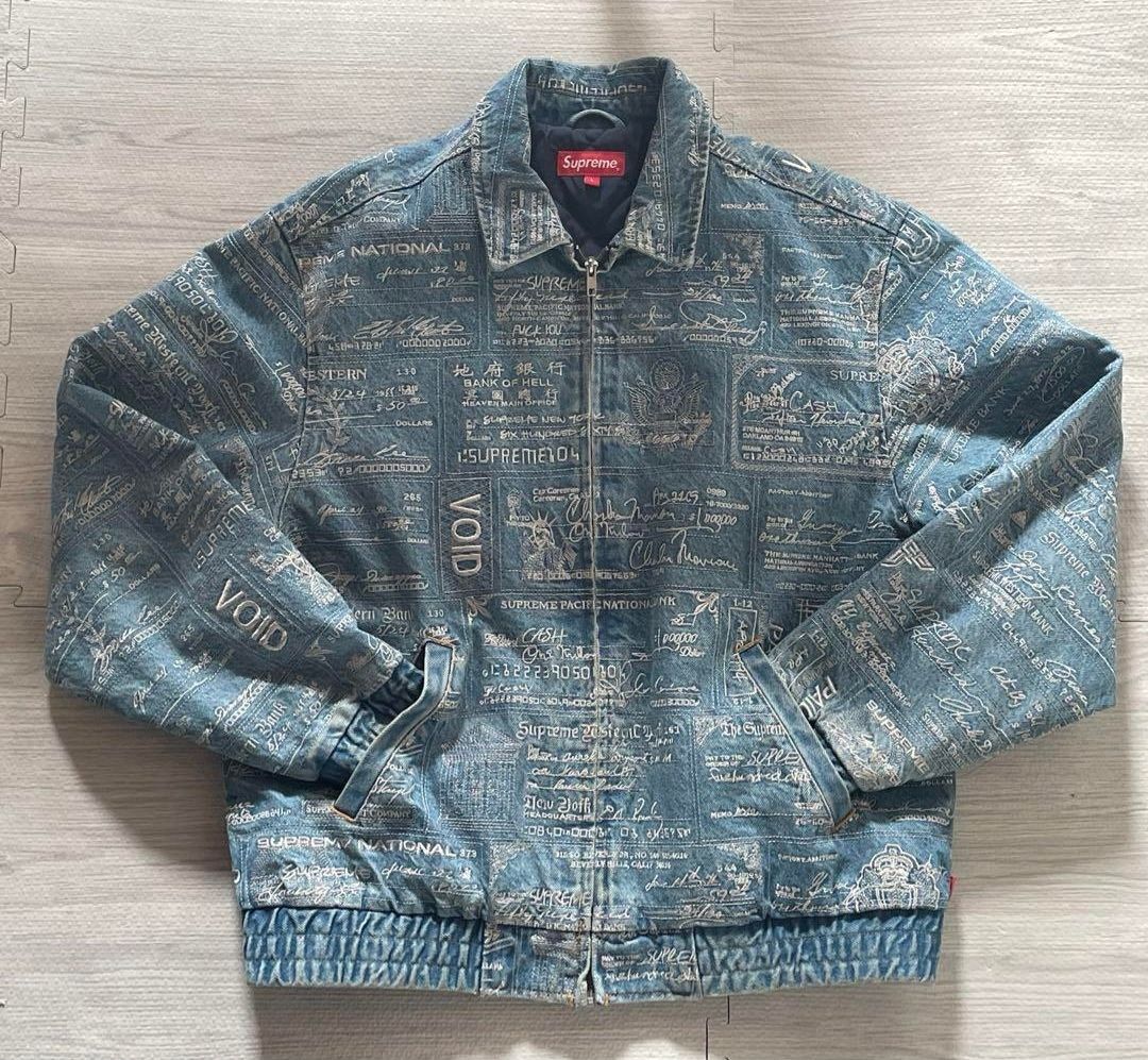 Supreme Checks Embroidered Denim Jacket