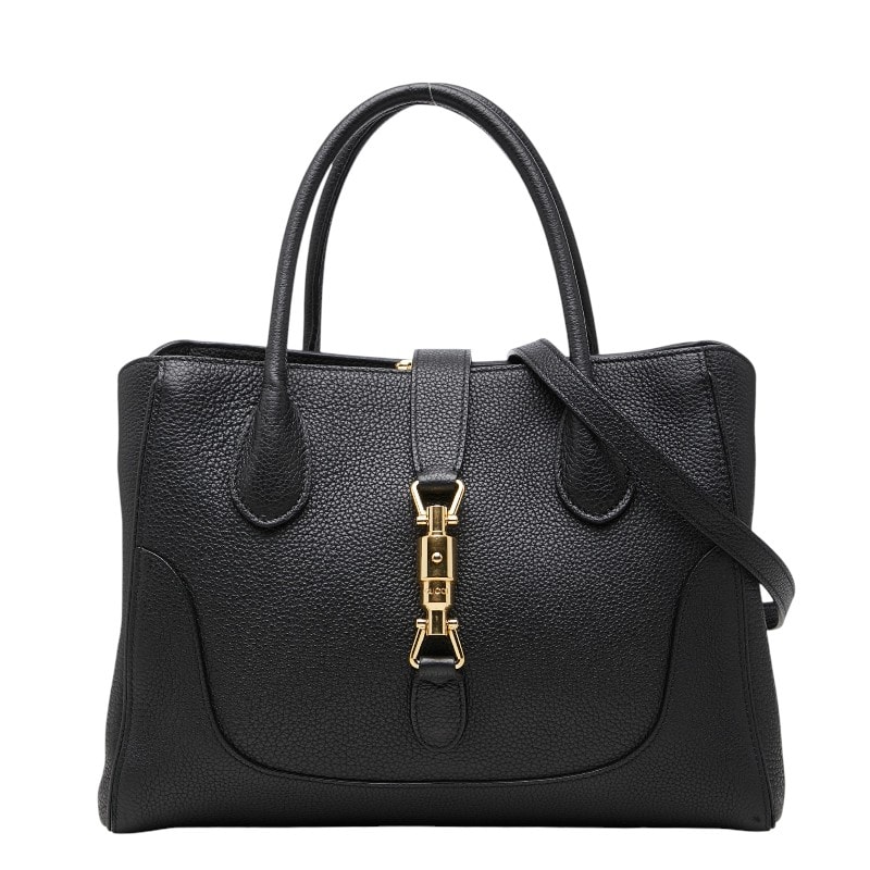 グッチ ジャッキー1961 ハンドバッグ ショルダーバッグ 2WAY 727810 ブラック レザー レディース GUCCI 【中古】