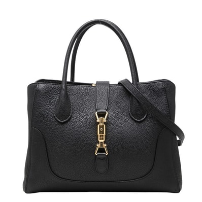 グッチ ジャッキー1961 ハンドバッグ ショルダーバッグ 2WAY 727810 ブラック レザー レディース GUCCI 【中古】