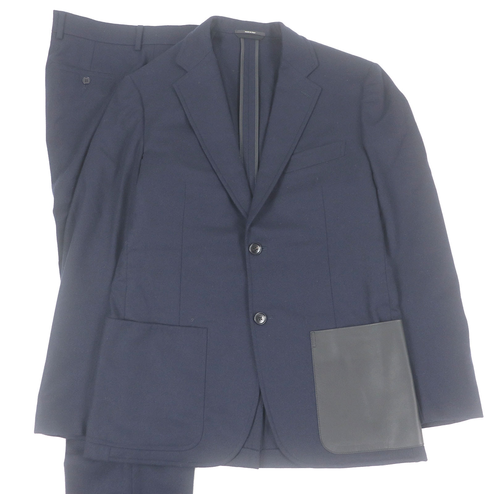 極美品 エルメス
 スーツ ネイビー メンズ 48