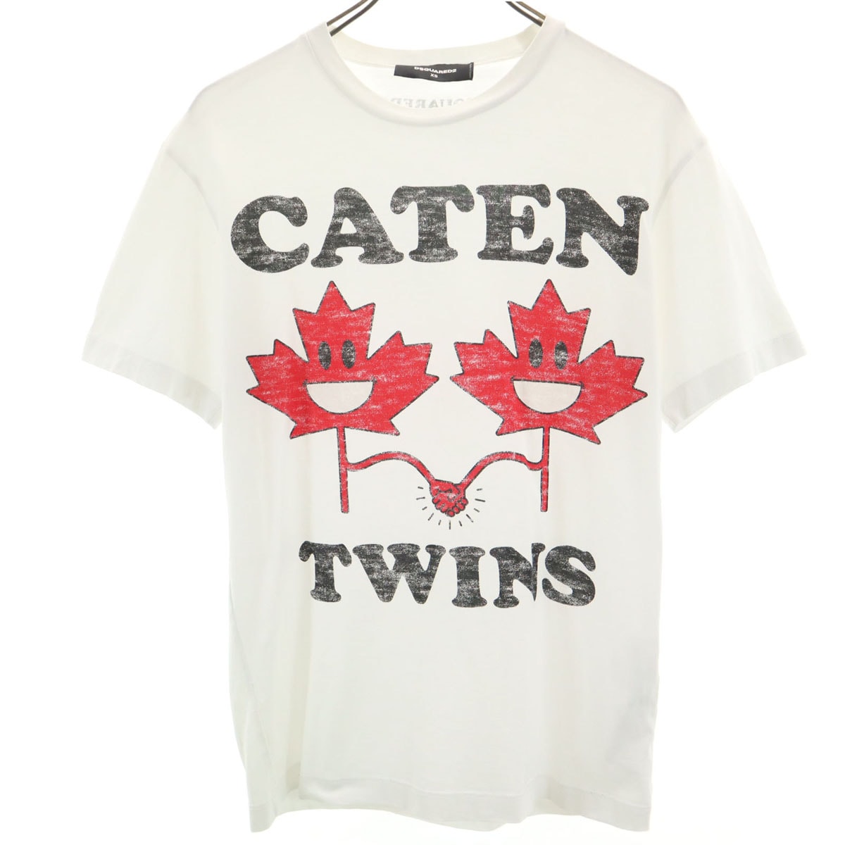 DSQUARED2 ディースクエアード ポルトガル製 CATEN TWINS 半袖 Tシャツ XS ホワイト