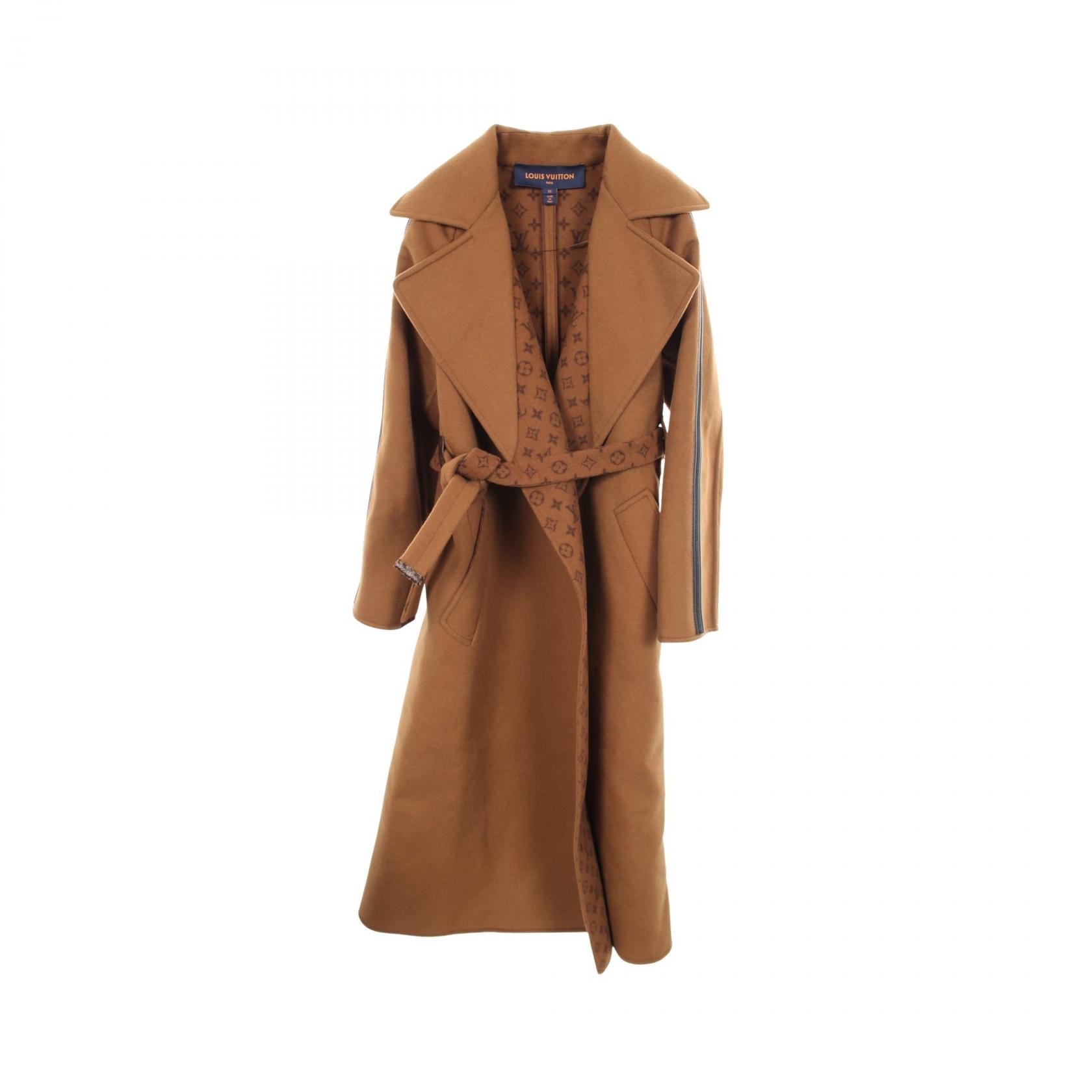 ルイ・ヴィトン LOUIS VUITTON モノグラム 衣料品 アウター ウール レザー レディース ブラウン系 / ブラック系 RW222WQWEFNC010 【中古】