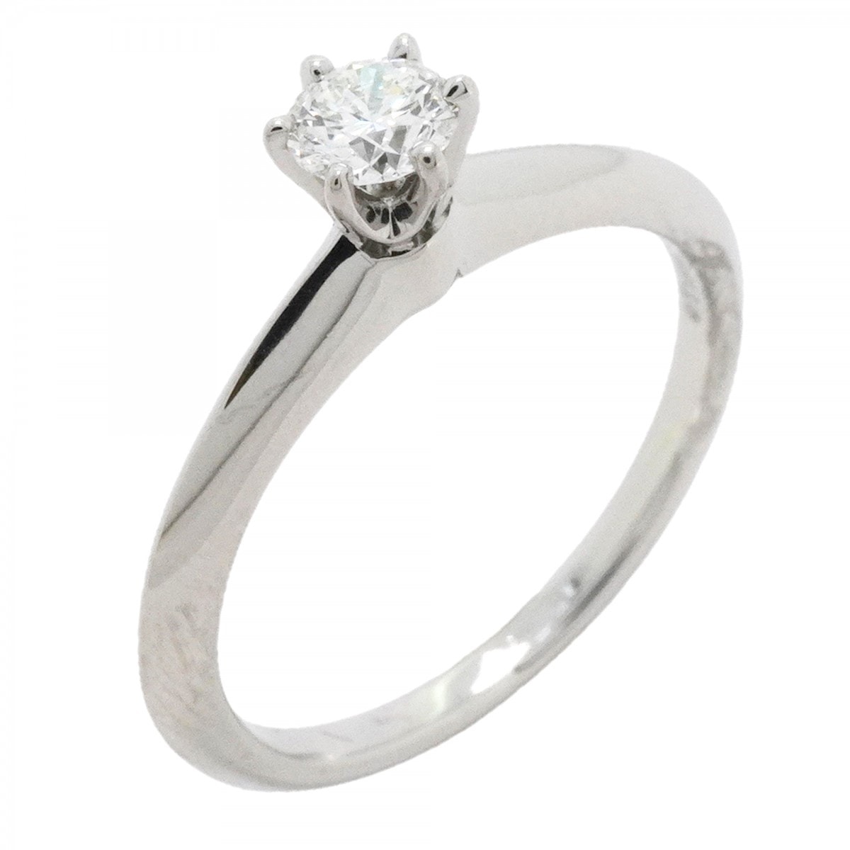 ★最終価格【6jfb0945】ティファニー リング ソリティア 1PD Pt950 プラチナ ダイヤモンド 0.24ct 11号【中古】レディース