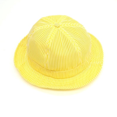 【中古】シュプリーム Supreme 2022年春夏 Stripe Mesh Bell Hat ベルハット バケットハット イエローxホワイト【サイズS/M】【メンズ】