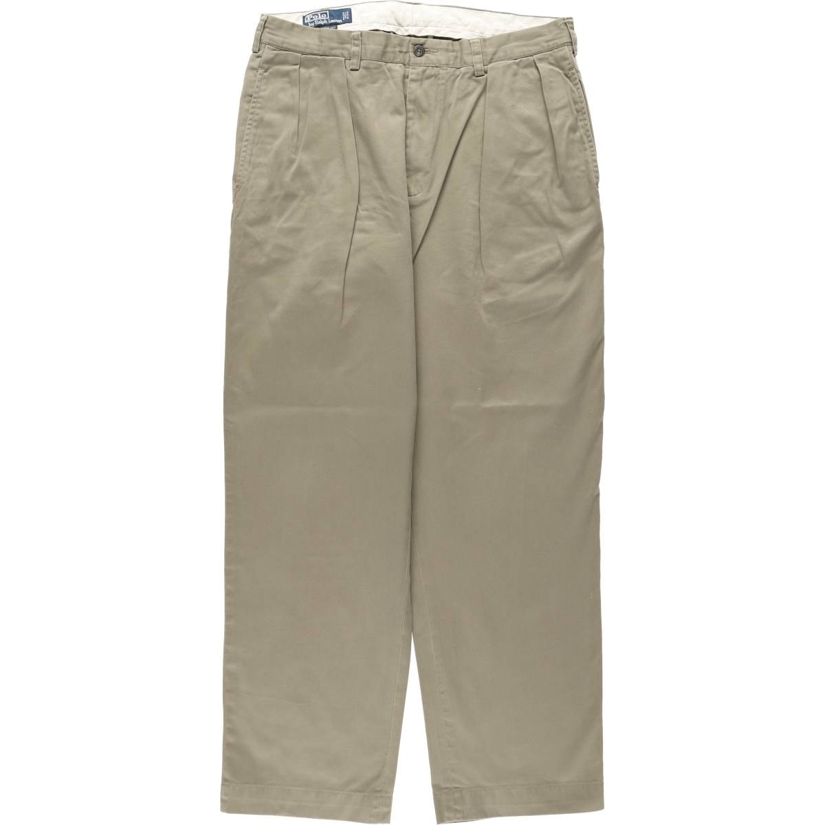 古着 ラルフローレン Ralph Lauren POLO by Ralph Lauren ANDREW PANT ツータック チノパンツ メンズw34相当/eaa634949