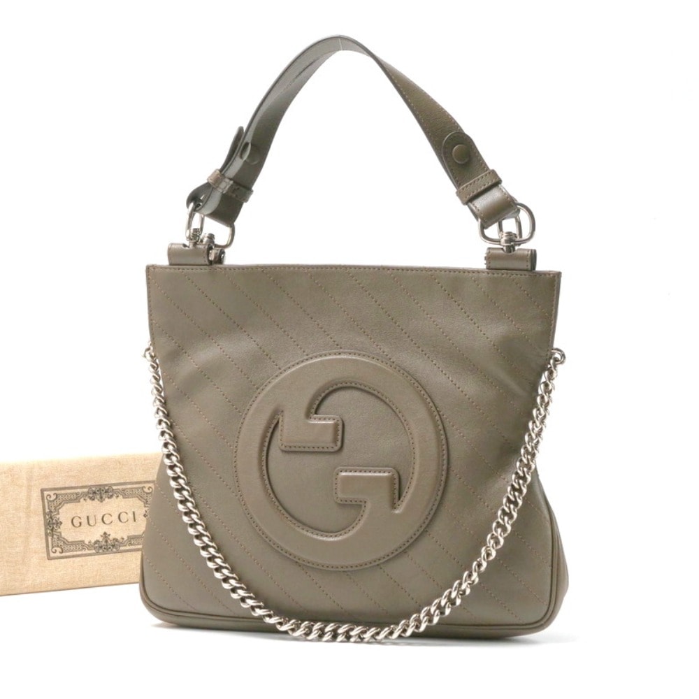 GUCCI グッチ BLONDIE ブロンディ ハンドバッグ インターロッキングG スモール トートバッグ チェーンバッグ 鞄 2way【最終値下げ】 イタリア製 ブランド古着【中古】20250404/RA3617