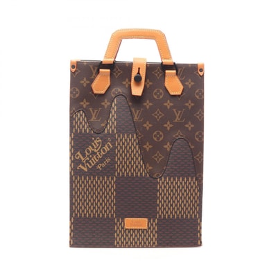ルイ・ヴィトン LOUIS VUITTON LOUIS VUITTON × NIGO ミニトート LVスクエアード トートバッグ バッグ PVCコーティングキャンバス レザー モノグラム ダミエ・ジャイアント エベヌ メンズ レディース ブラウン系