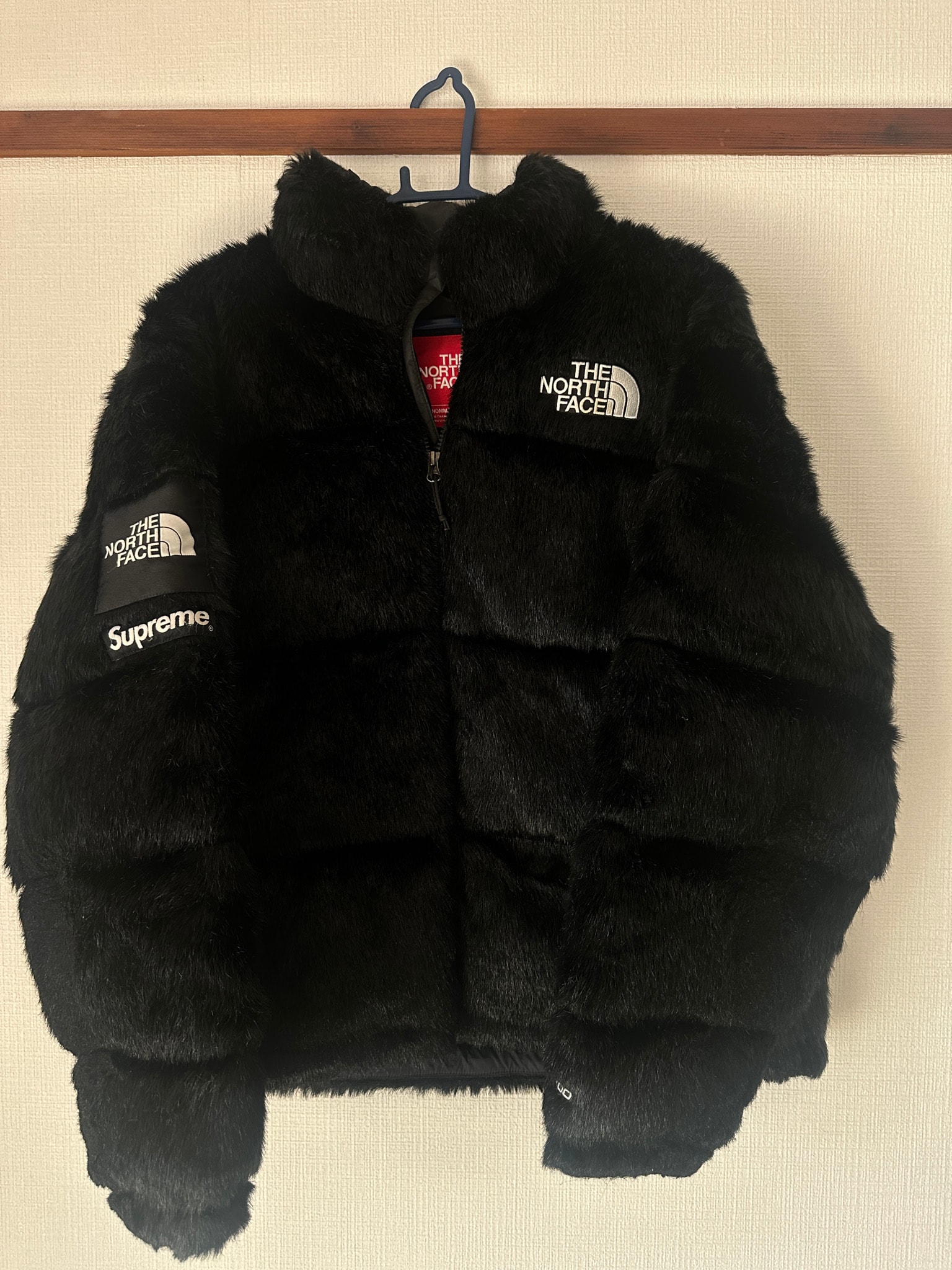 Supreme x The North Face Faux Fur Nuptse Jacket "Black"