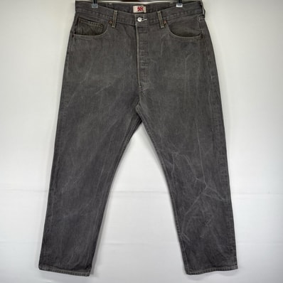 古着 リーバイス Levi's デニム パンツ 501 ストレート カラー ボタンフライ ジーンズ ジーパン w40 L34 グレー系 メンズ