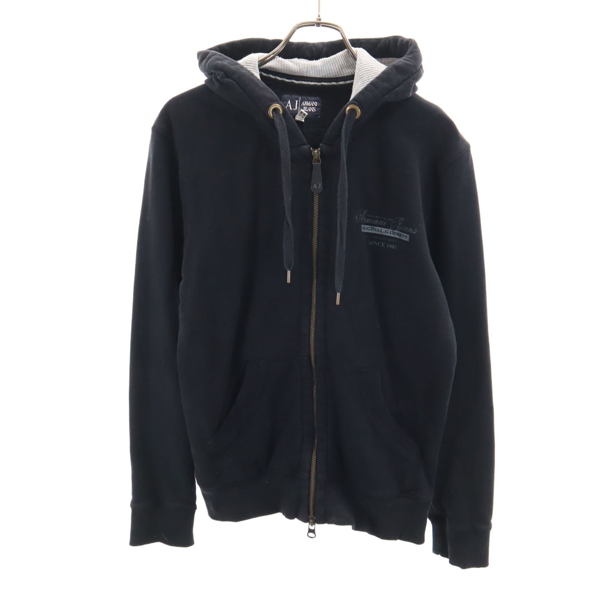 ARMANI JEANS アルマーニジーンズ 長袖 ジップパーカー S ブラック