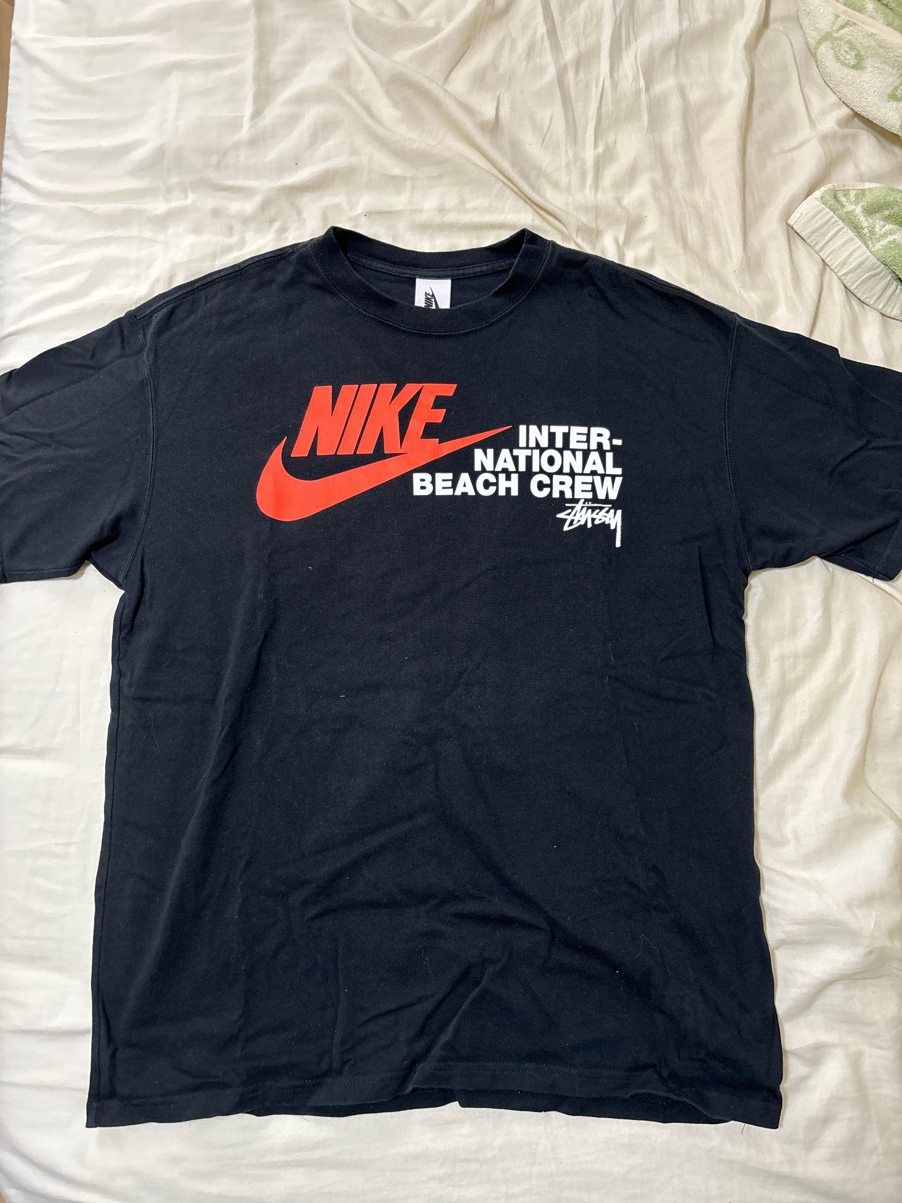 Nike x Stussy International Beach Crew T-Shirt "Black"