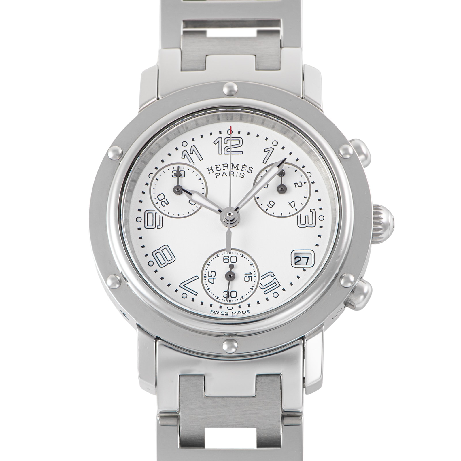 HERMES エルメス クリッパー クロノグラフ CL1.310 ステンレススチール【中古】
