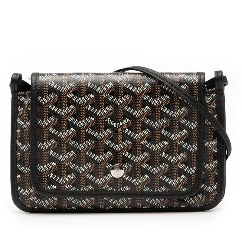 ゴヤール プリュメ ショルダーバッグ ポーチウォレット ブラック マルチカラー PVC レザー レディース GOYARD 【中古】