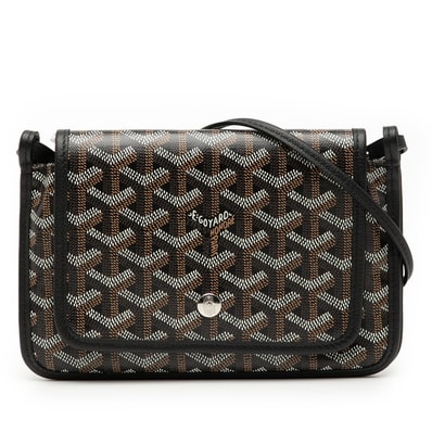 ゴヤール プリュメ ショルダーバッグ ポーチウォレット ブラック マルチカラー PVC レザー レディース GOYARD 【中古】