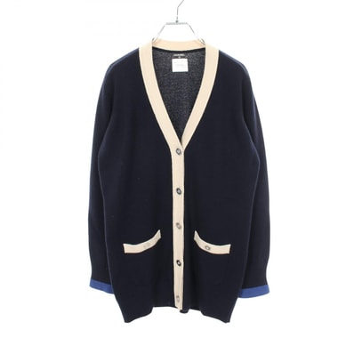 シャネル CHANEL ココマークボタン カーディガン 衣料品 トップス カシミヤ レディース ネイビー系 / アイボリー系 / ブルー系 P50916K06535 【中古】