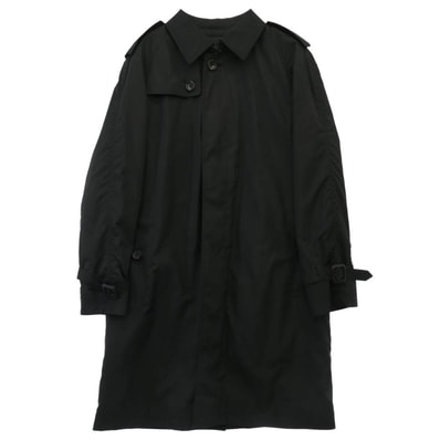 BURBERRY LONDON バーバリー ロンドン コート A1A51-396-09 着脱式キルティングライナー付き 撥水加工 裏地ノバチェック シングル トレンチコート ブラック系 L【中古】