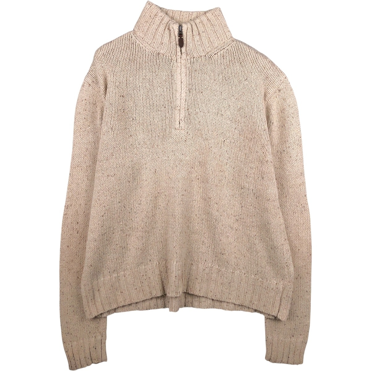 古着 ラルフローレン Ralph Lauren POLO by Ralph Lauren コットンニットハーフジップセーター メンズL相当 エルボーパッチ/eaa492577