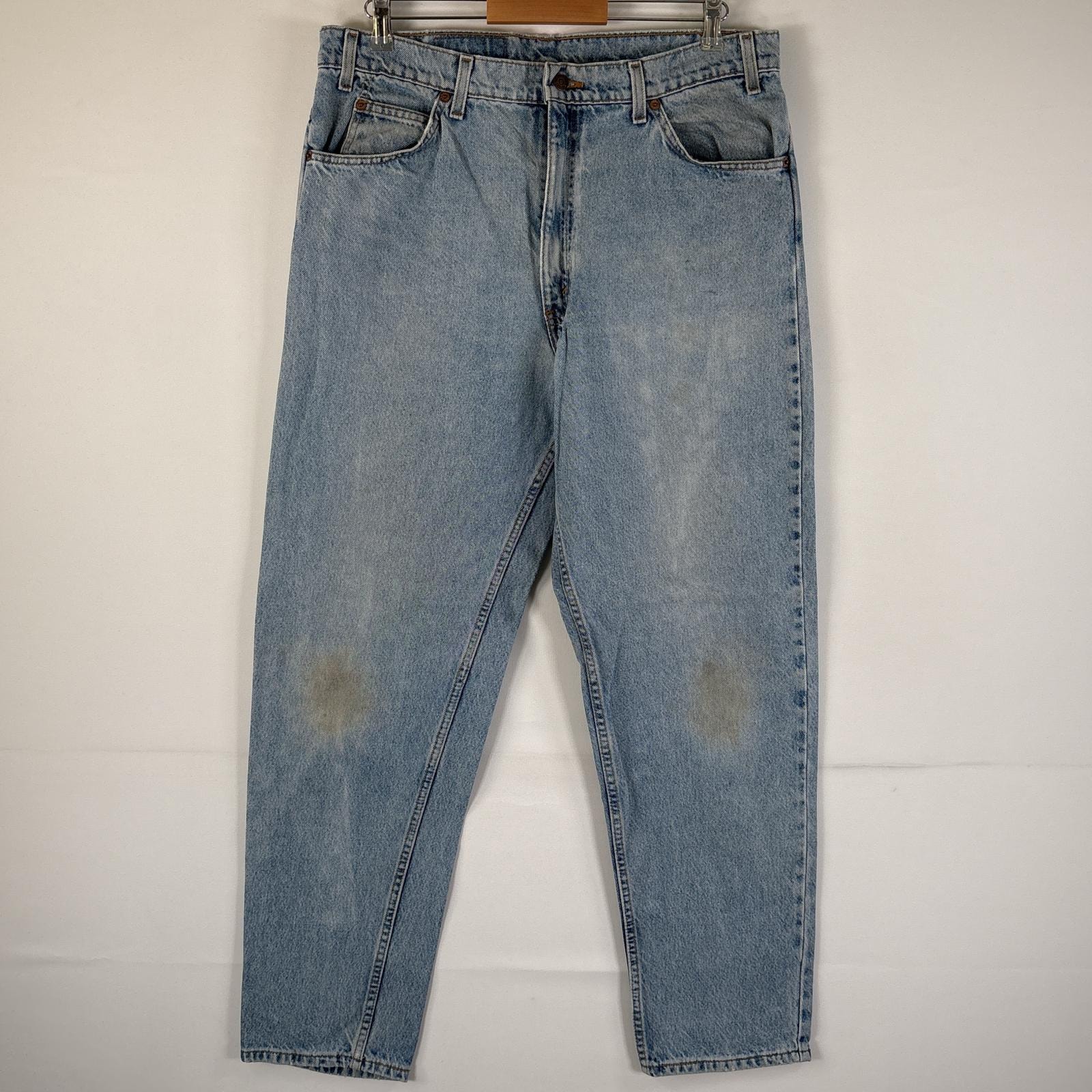 古着 90's/90年代 リーバイス Levi's デニムパンツ 550 ブルーデニム ジーンズ ジーパン テーパード 大きいサイズ オレンジタブ w38 L32 アイスブルー メンズ