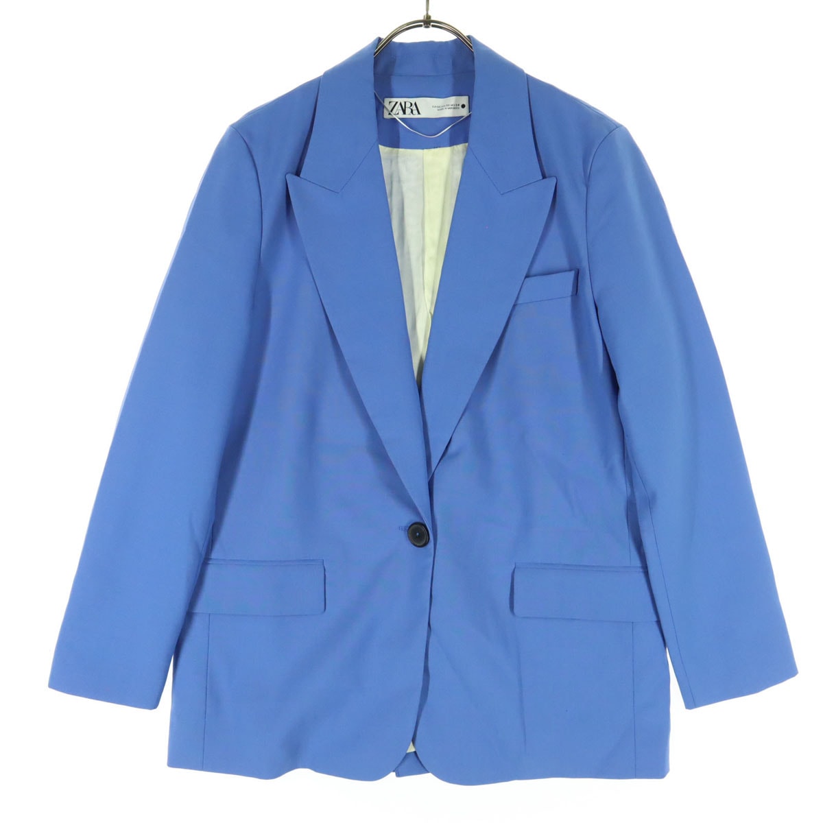 美品 ZARA ザラ シングルボタン テーラードジャケット XS ブルー系