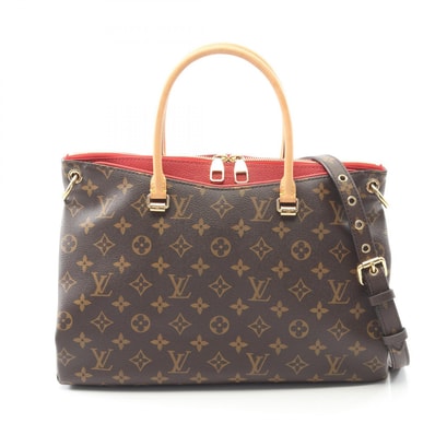 ルイ・ヴィトン LOUIS VUITTON パラス ハンドバッグ バッグ PVCコーティングキャンバス レザー モノグラム スリーズ レディース ブラウン系 / レッド系 M41175 【中古】