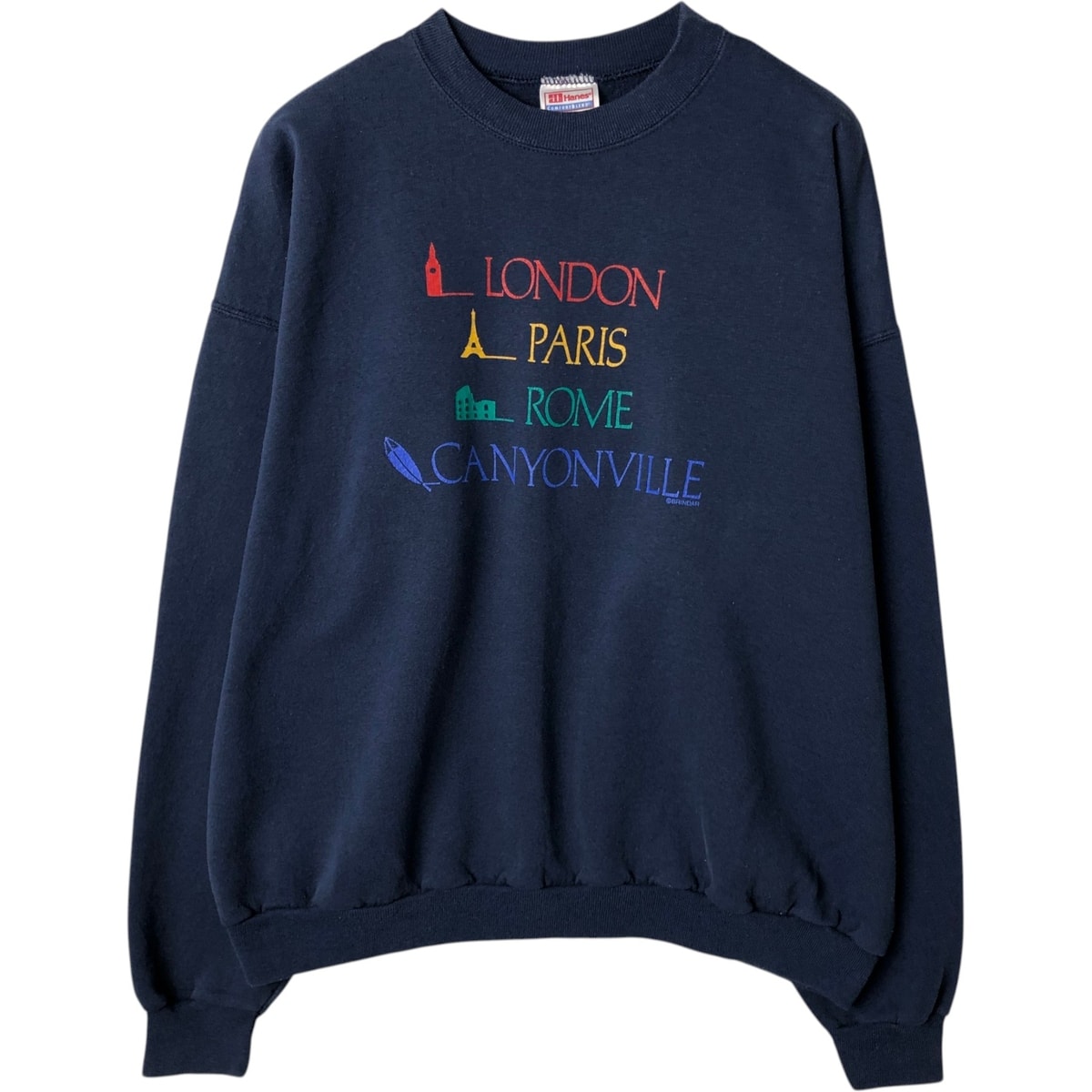 古着 ヘインズ Hanes プリントスウェットシャツ トレーナー メンズXL相当/eaa632916