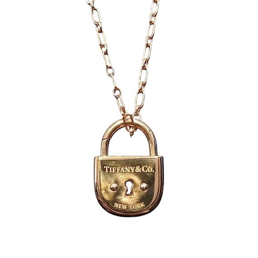 TIFFANY&Co. ティファニー 1837 ロック ネックレス K18イエローゴールド 鍵 ユニセックス【中古】