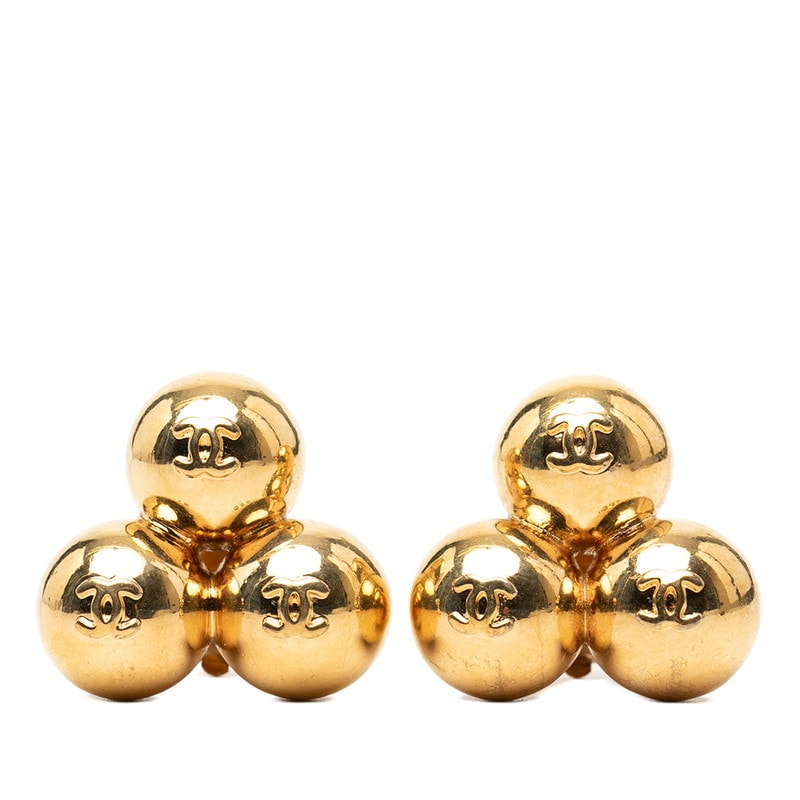 シャネル ココマーク ボールモチーフ ヴィンテージ イヤリング 27刻印 ゴールド メッキ レディース CHANEL 【中古】