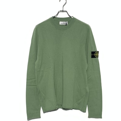 STONE ISLAND CREWNECK COTTON KNIT Green