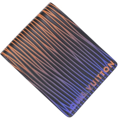 【新品】ルイヴィトン 二つ折り財布 札入れ カードケース 小銭入れ無し ポルトフォイユ・スレンダー エピ・XL レザー 本革 グラディエント エレクトリック サン M82585 メンズ カード入れ LOUIS VUITTON 2つ折り サイフ スリム コンパク
