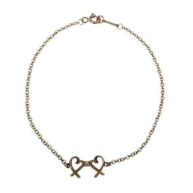 TIFFANY&Co. ティファニー ブレスレット ラビングハート ジュエリー アクセサリー 750 18金PG K18ピンクゴールド ダイヤモンド ピンクゴールド レディース 約1.9g【中古品】