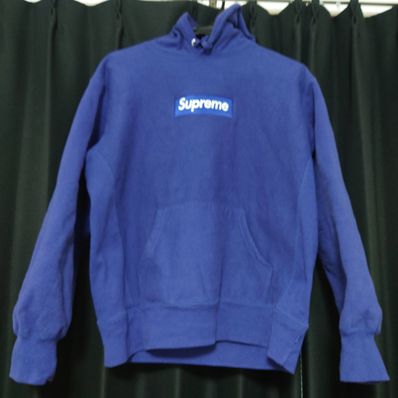 Supreme Box Logo Hooded Sweatshirt "Washed Navy" (21FW)