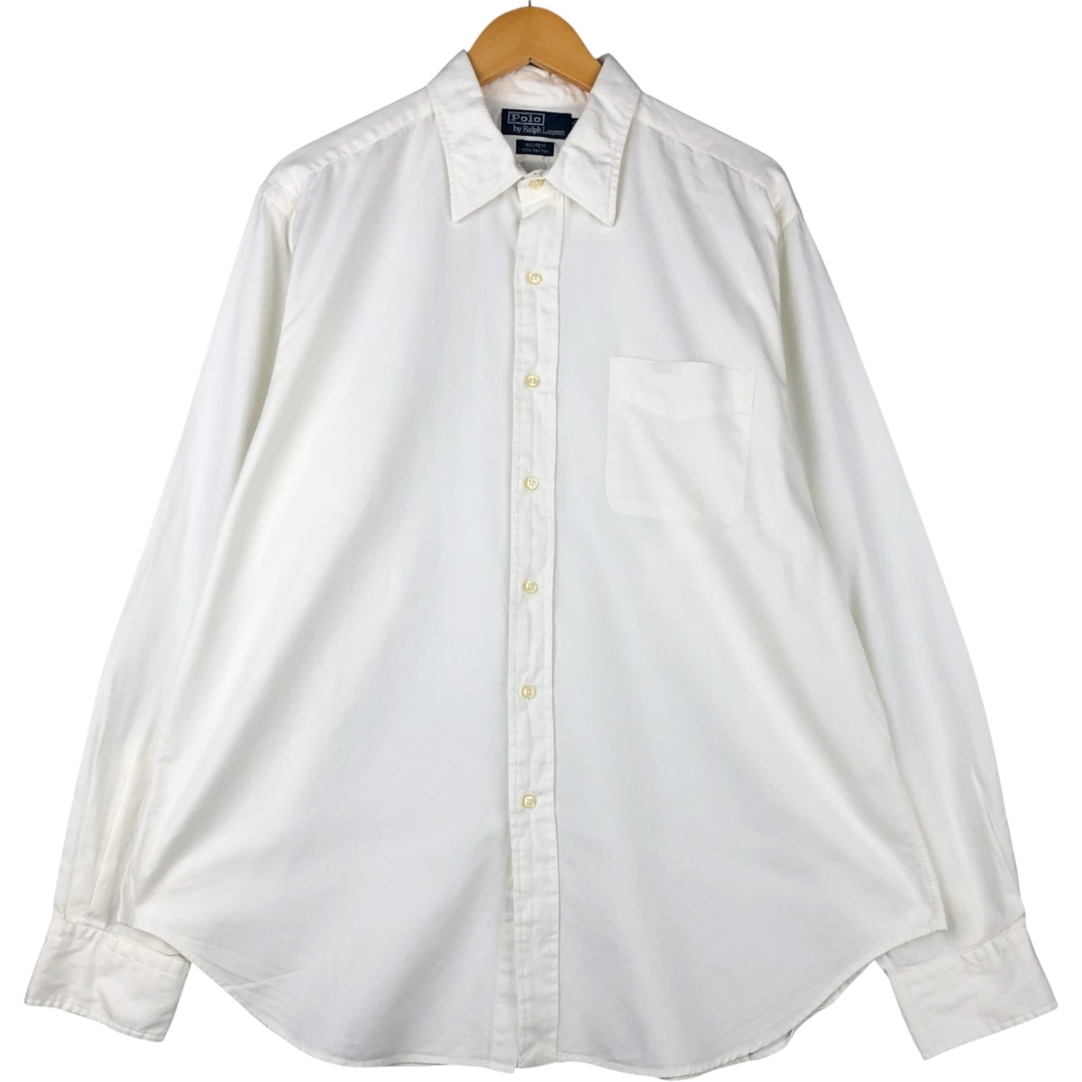 古着 ラルフローレン Ralph Lauren POLO by Ralph Lauren ANDREW ヘリンボーン 長袖 コットンシャツ メンズXL相当 ヴィンテージ/eaa591266