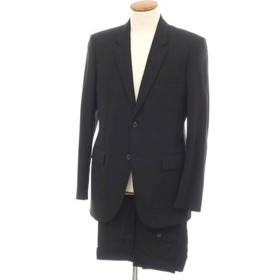 【中古】ジルサンダー JIL SANDER ウールポリウレタン 2つボタンスーツ ブラック【サイズ48】【メンズ】