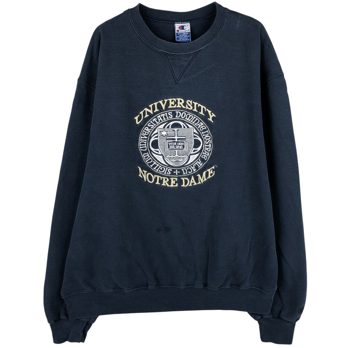 古着 90年代 チャンピオン Champion NOTRE DAME 3連プリント カレッジスウェットシャツ トレーナー USA製 メンズXXL相当/eaa599519