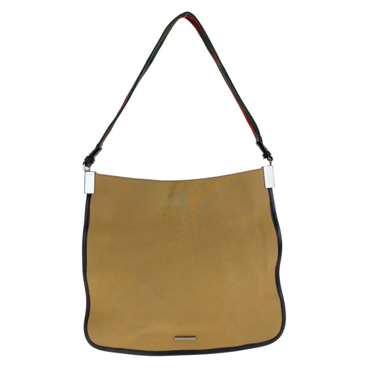 GUCCI グッチ シェリーライン ベージュ キャメル キャンバス ショルダーバッグ 506401 【中古】
