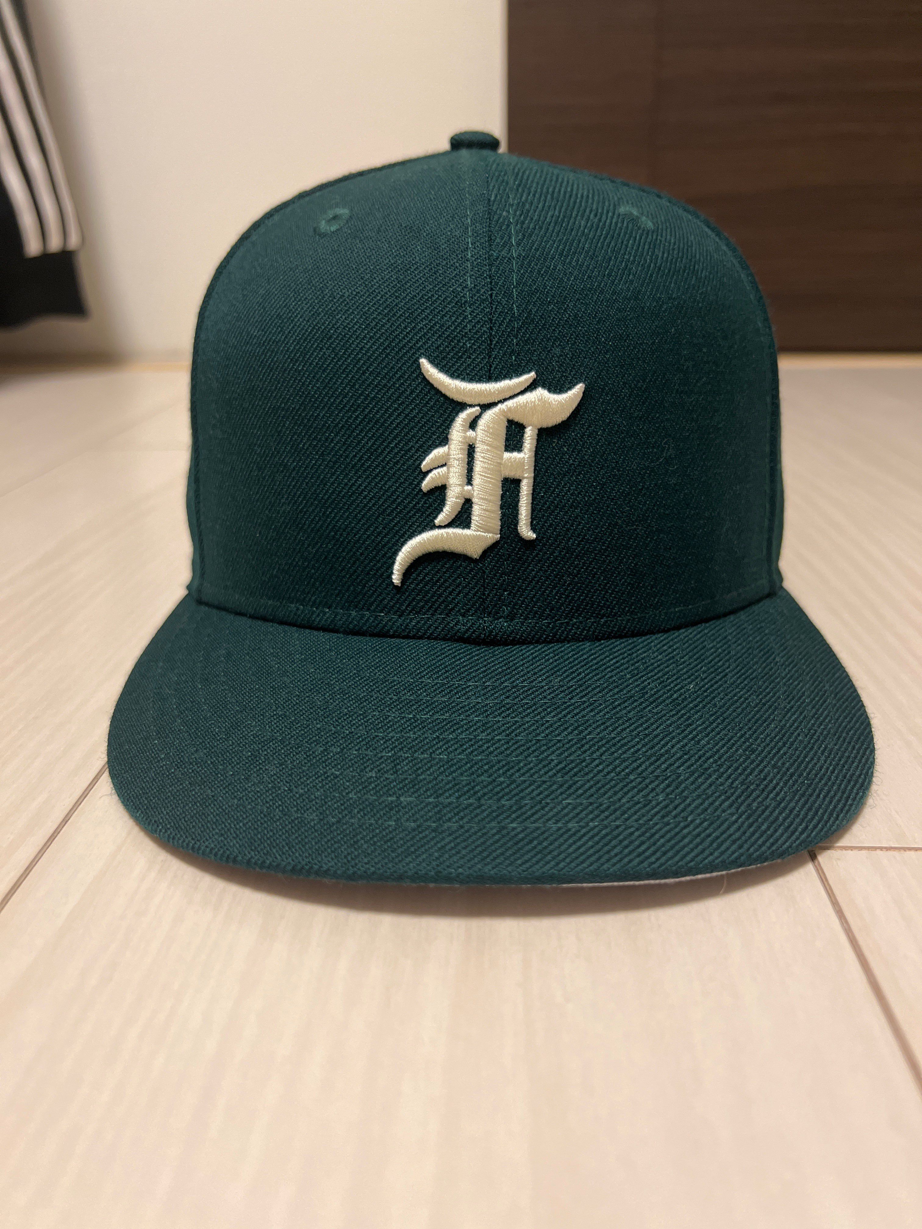 NEW ERA FEAR OF GOD ESSENTIALS 59FIFTY F LOGO Under Visor "Dark Green"