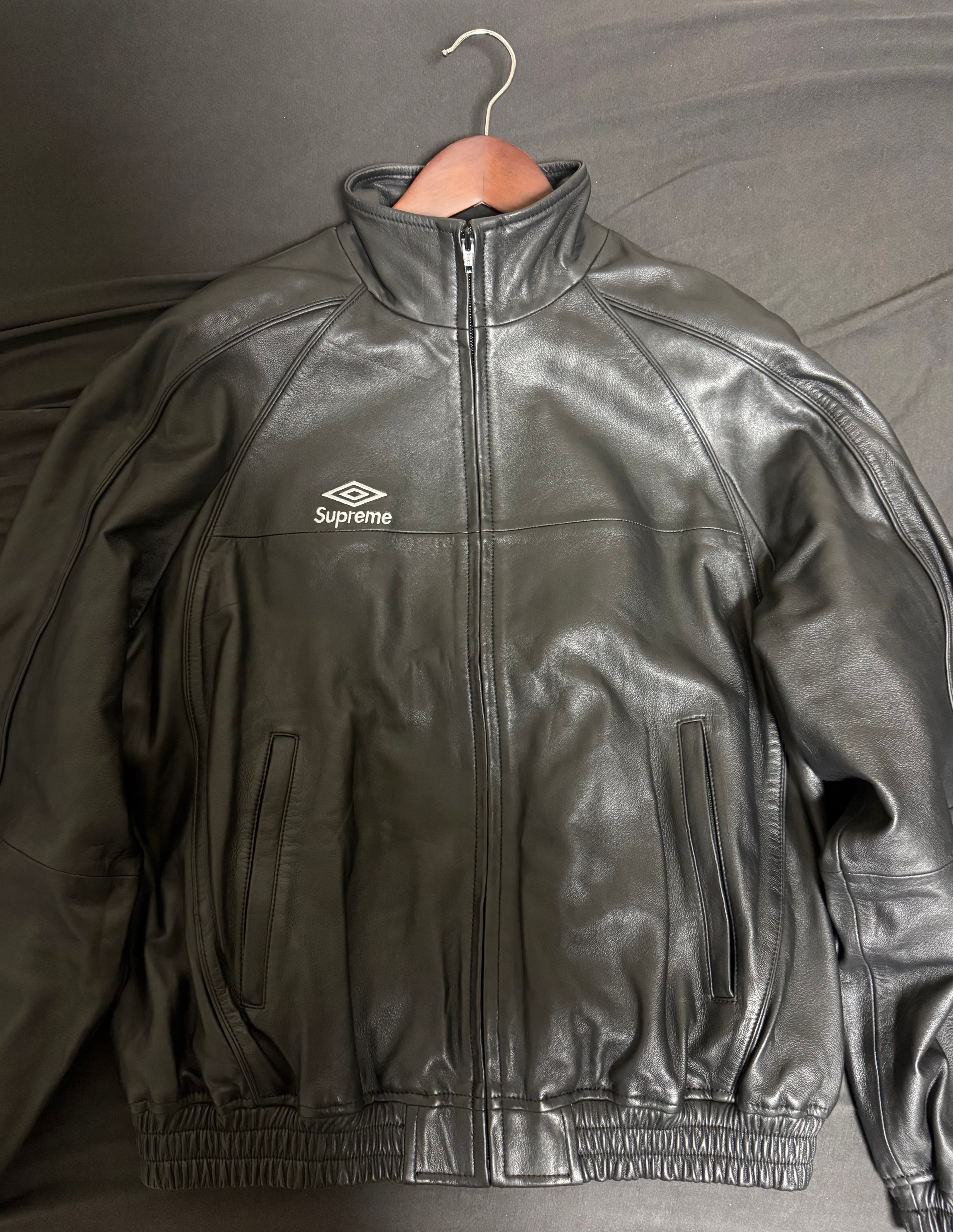 Supreme x Umbro Leather Track Jacket "Black"