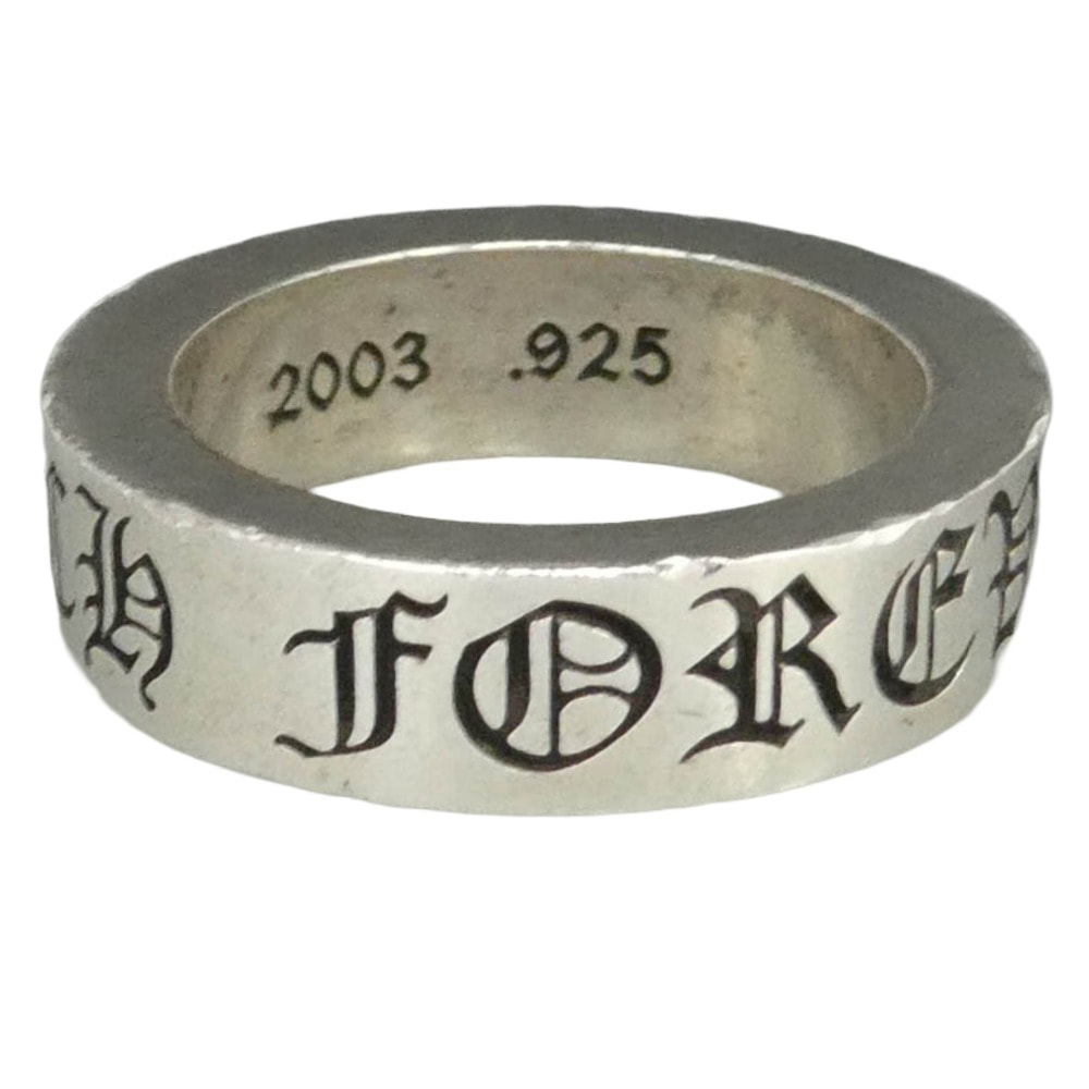 CHROME HEARTS クロムハーツ(原本無) 6mm SPACER FOREVER 6mmスペーサー フォーエバー リング シルバー系 約12.5号【中古】