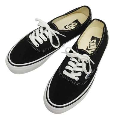 【中古】【未使用】バンズ VANS Lx Authentic 44 キャンバス スニーカー ブラック【サイズ26.5】【メンズ】