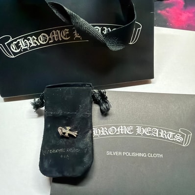 Chrome Hearts Baby Fat Cross Pave Diamond Charm "Silver"