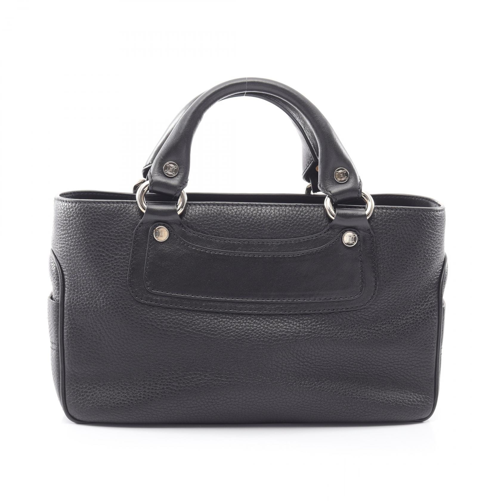 セリーヌ CELINE ブギーバッグ ハンドバッグ バッグ レザー レディース ブラック系 【中古】