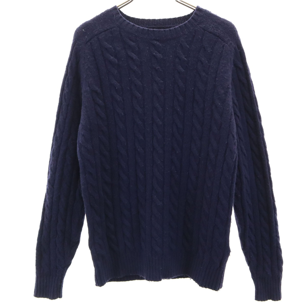 BEAMS PLUS ビームスプラス 長袖 ケーブル ニット S パープル系 セーター