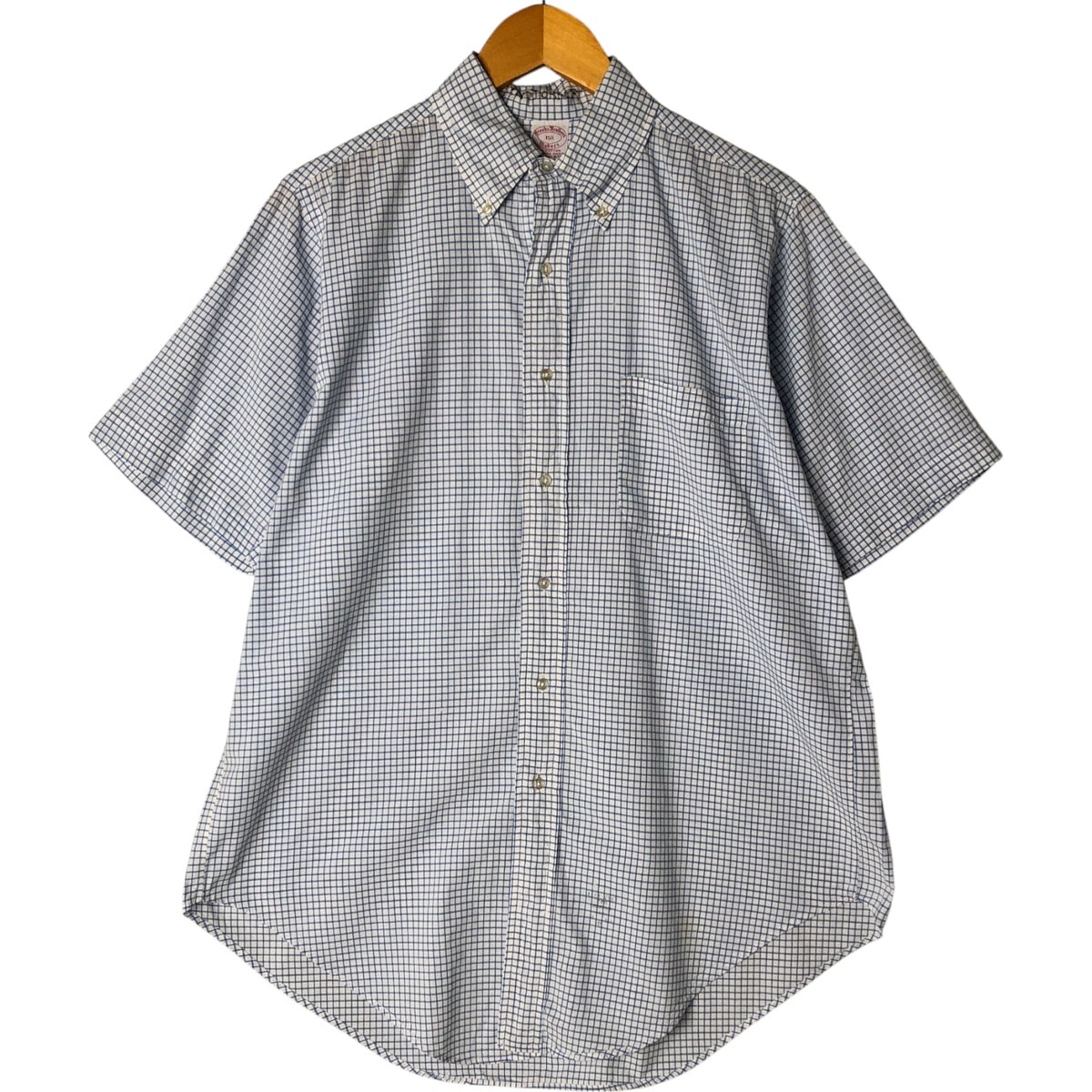 古着 80~90年代 ブルックスブラザーズ Brooks Brothers MAKERS 半袖 ボタンダウン チェックシャツ USA製 メンズM相当 ヴィンテージ/eaa553944
