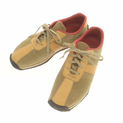 【中古】クラークス Clarks スエード スニーカー ベージュ【サイズUS8】【メンズ】