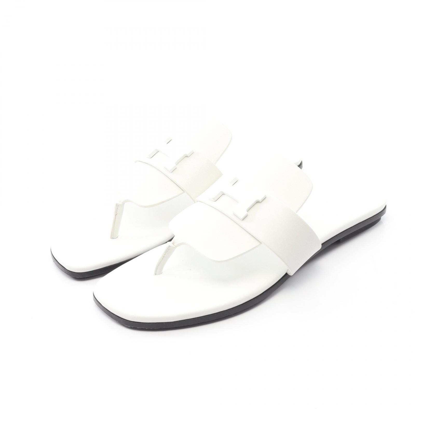 エルメス HERMES ギャラリー サンダル 靴 レザー ホワイト レディース ホワイト系 H231036Z 【中古】